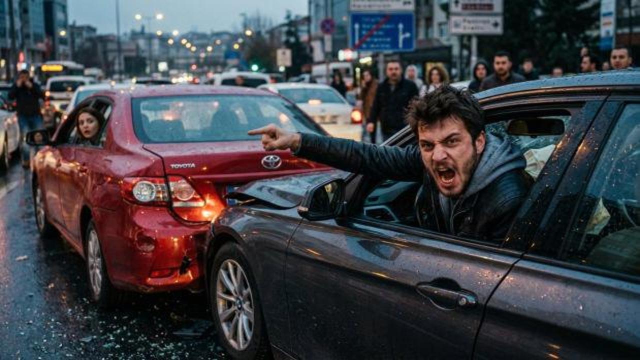 Trafik kazalarında kusurlu sürücüler ve hız faktörü hakkında bilgi veren görsel.