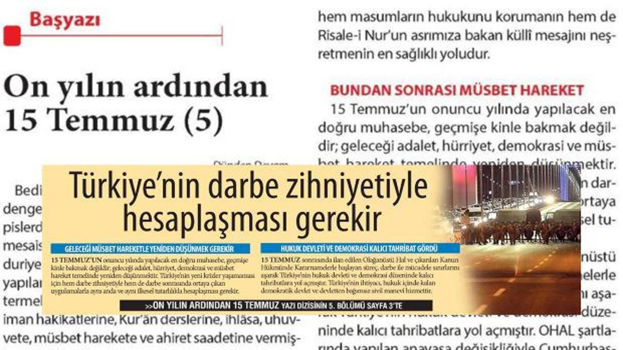 Yeni Asya Gazetesi binası veya logosu, 15 Temmuz anma etkinlikleri.