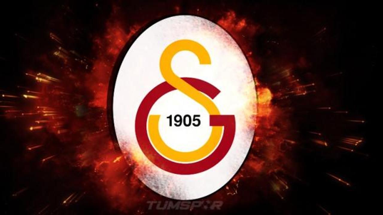Galatasaray Spor Kulübü logosu ve antrenman sahası görüntüsü.