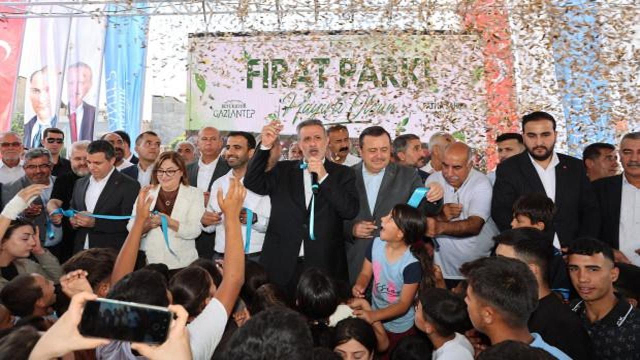 Gaziantep Fırat Mahallesi'nde açılan yeni parkın genel görünümü.