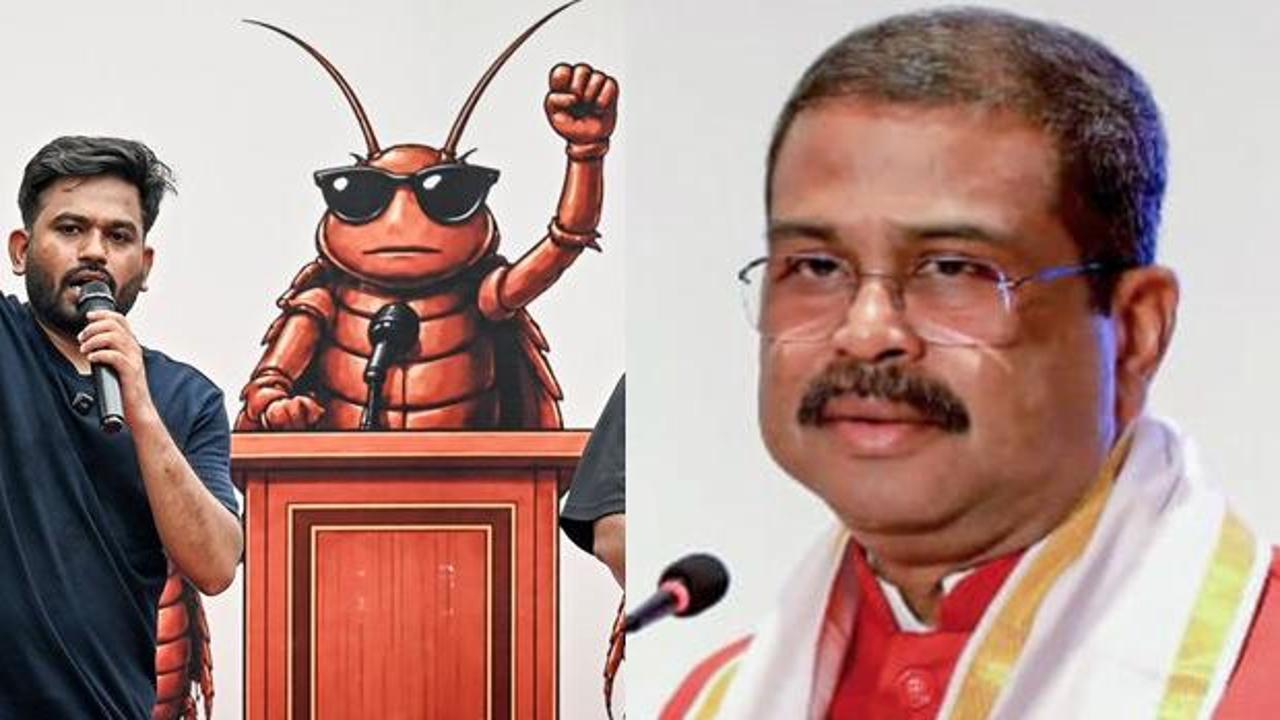 Hindistan'da protestocuların Eğitim Bakanı Dharmendra Pradhan'ın istifasını kutladığı an