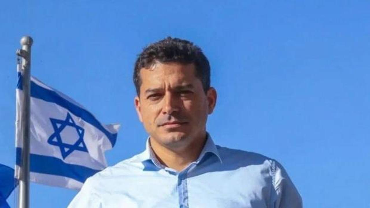 İsrail Diaspora İşleri Bakanı Amichai Chikli'nin açıklamaları sırasında çekilmiş fotoğrafı.