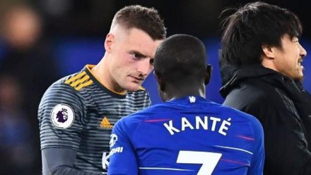 Jamie Vardy ve N'Golo Kante birlikte