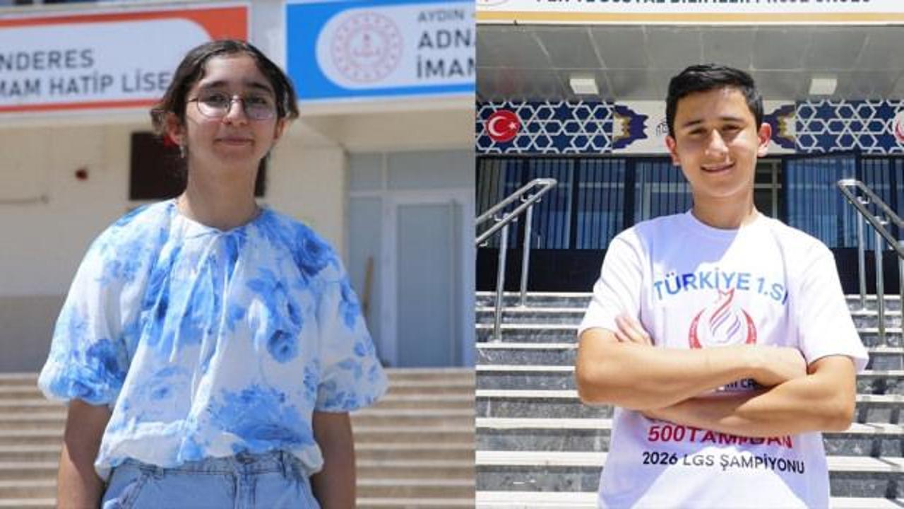 LGS'de tam puan alan Sena Sarıdayı ve Emir Kağan Çakır'ın eğitim hedefleri.