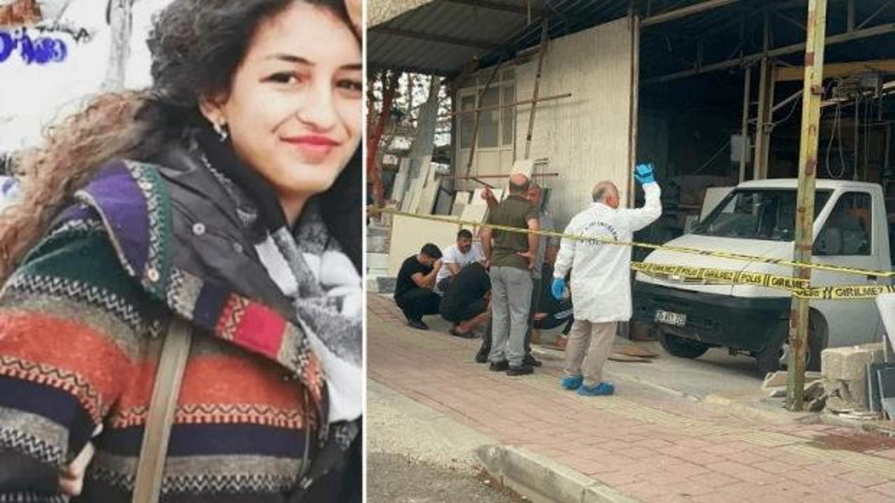 Mermer iş yerinde meydana gelen kazanın ardından olay yeri incelemesi yapan polis ekipleri.