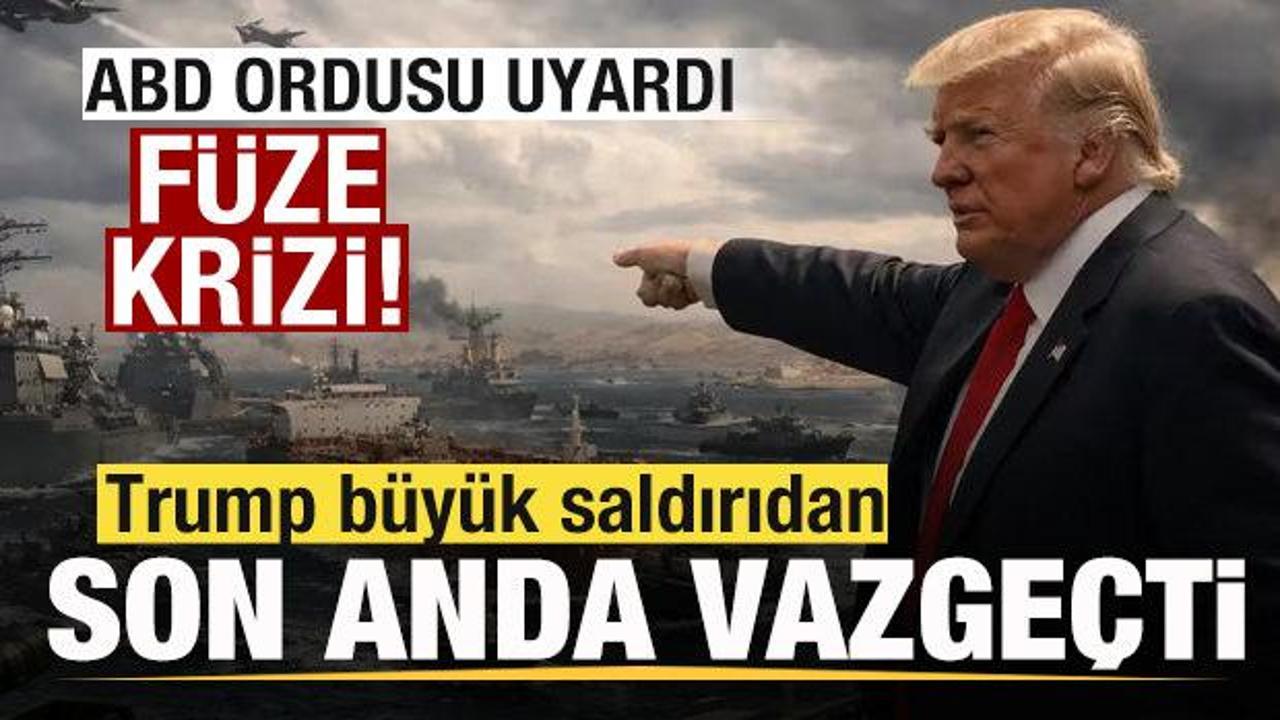 ABD Başkanı Donald Trump'ın İran'a yönelik saldırı planını ertelemesiyle ilgili haber görseli.