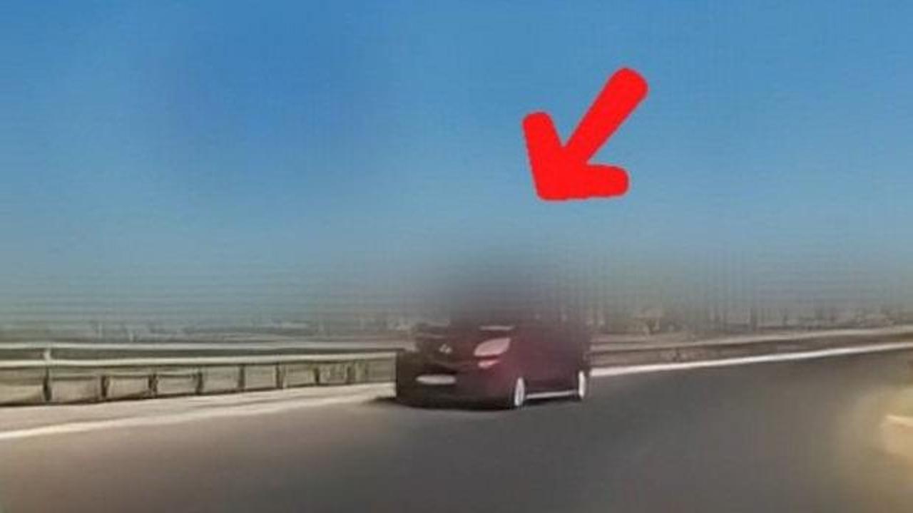 Mersin'de otoyolda ters yöne giren araç