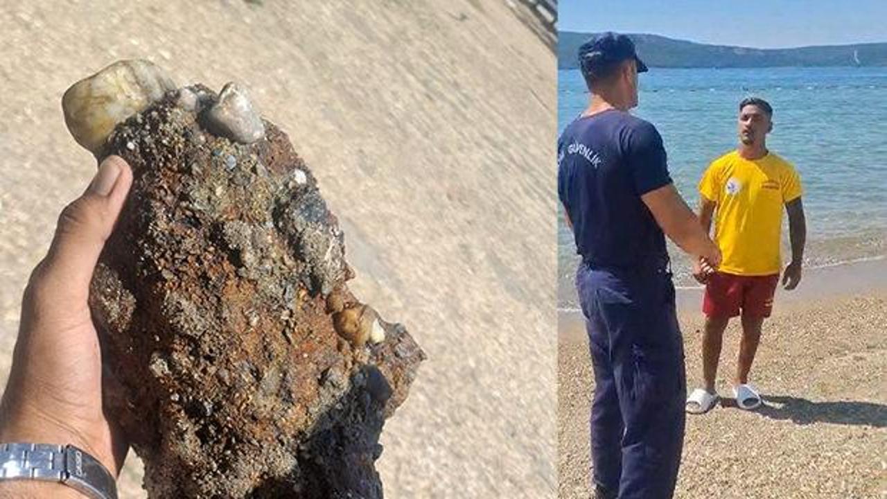 Sahilde patlamamış askeri m&uuml;himmat bulundu!
