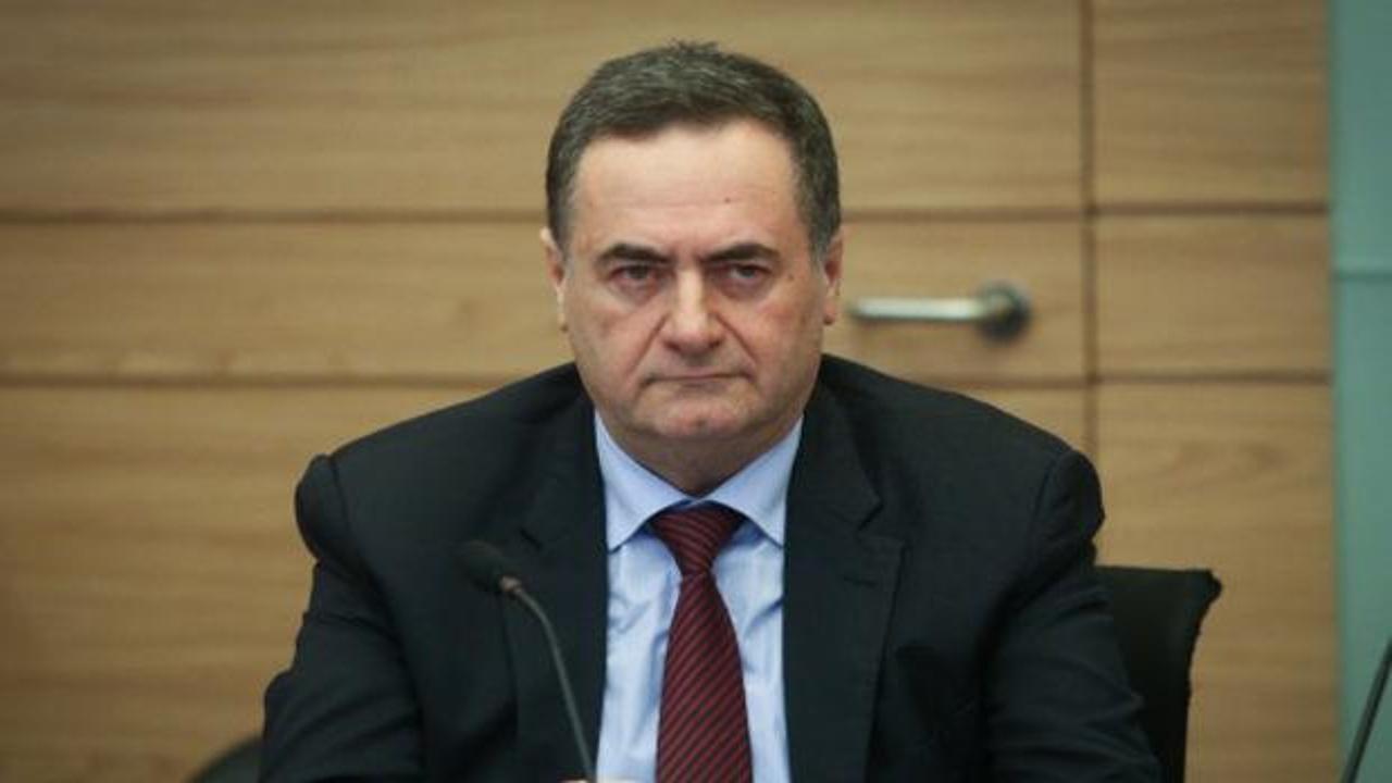 İsrail Dışişleri Bakanı Israel Katz açıklama yaparken