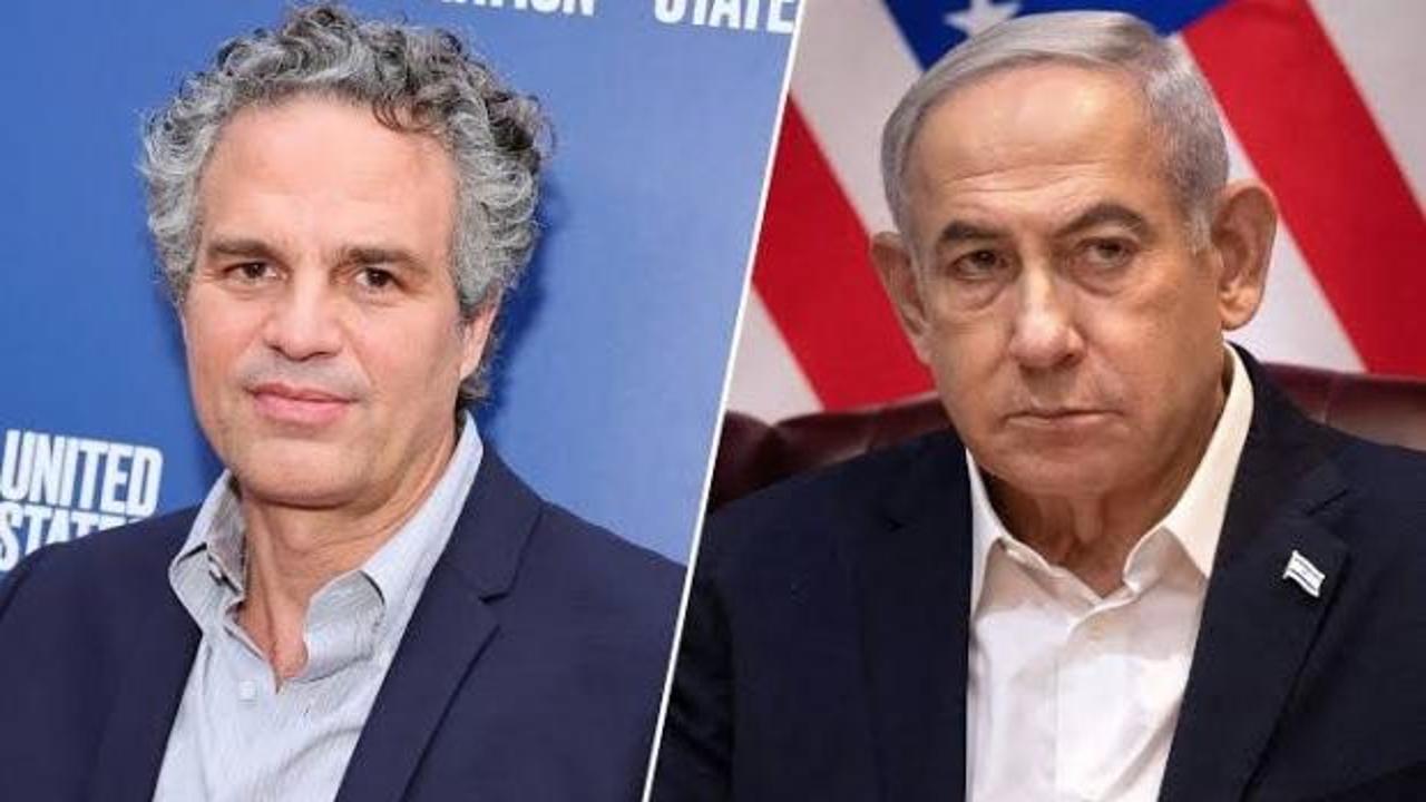 Mark Ruffalo'nun Netanyahu'ya yönelik eleştirisini gösteren görsel