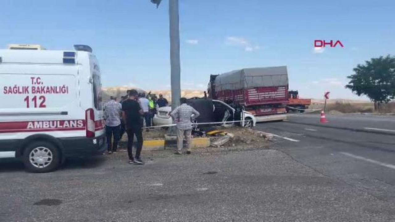 Çankırı'da meydana gelen trafik kazasının ardından olay yeri