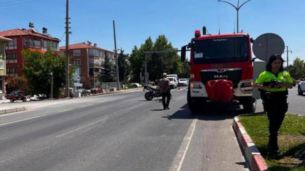 Emet'teki yangına giden araz&ouml;z motosikletle &ccedil;arpıştı: 1 yaralı