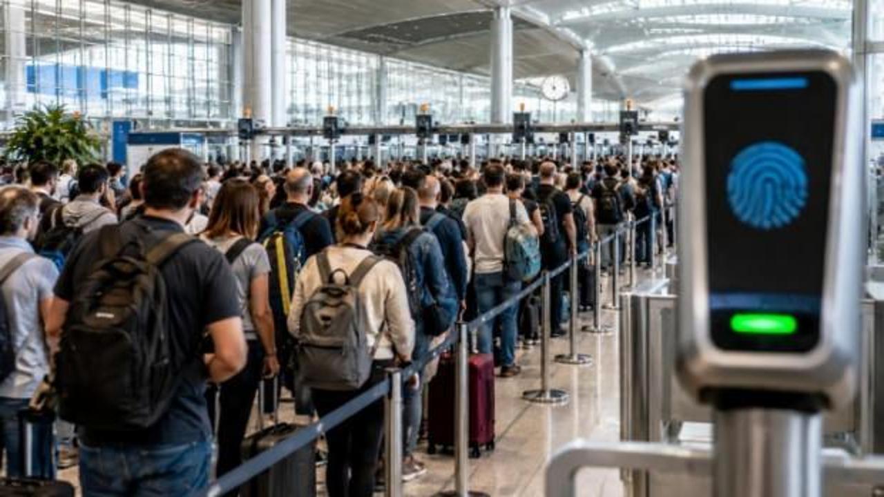 Avrupa&rsquo;da havalimanı alarmı! Pasaport kuyrukları 2 saate &ccedil;ıktı