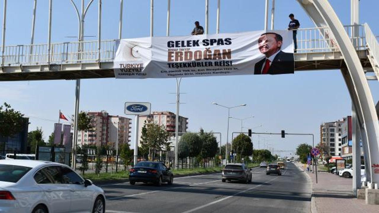 Batman'da Erdoğan pankartı