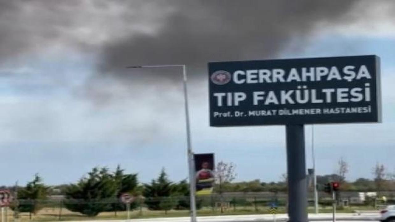 Cerrahpaşa Hastanesi bah&ccedil;esinde yangın!