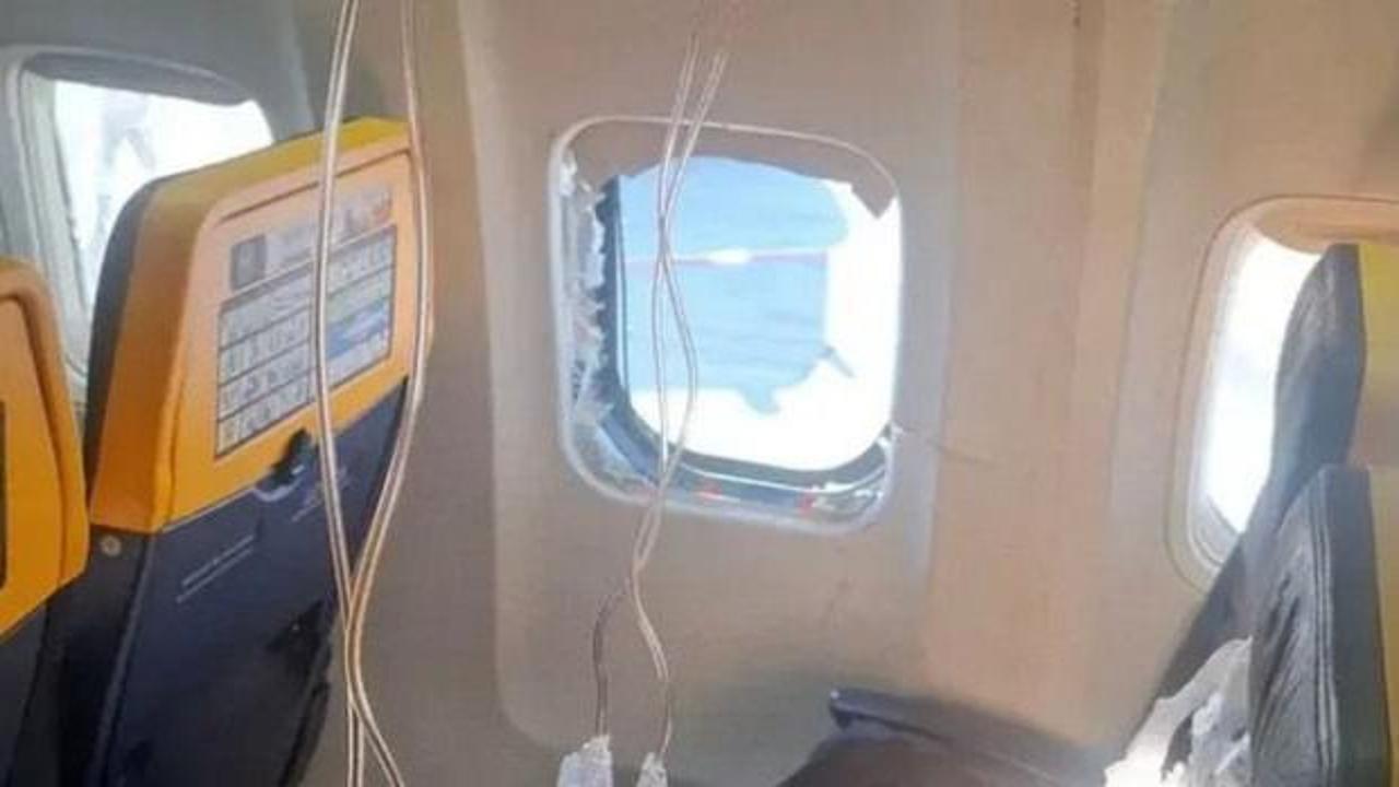 Havada korku dolu anlar: U&ccedil;ağın motor pervanesi koptu!
