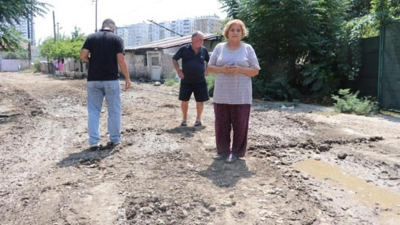 Mahalleliden bozuk yol tepkisi!