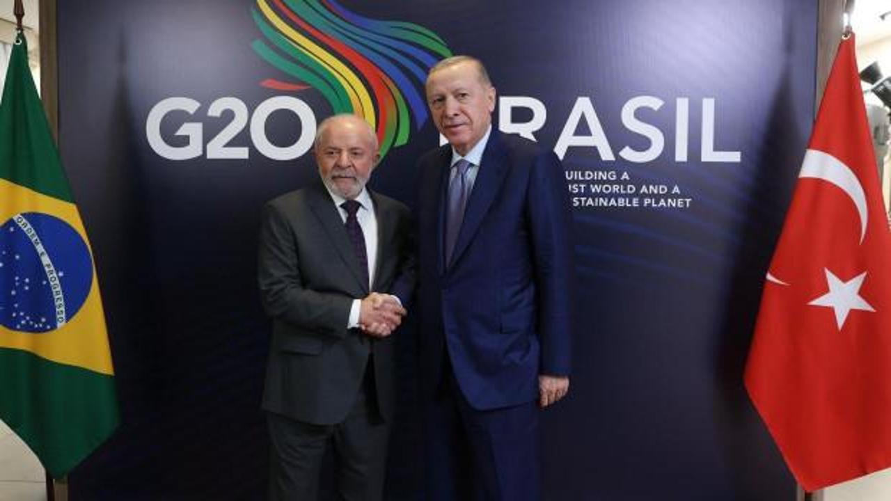 Erdoğan ile Brezilya Devlet Başkanı Lula arasında g&ouml;r&uuml;şme!