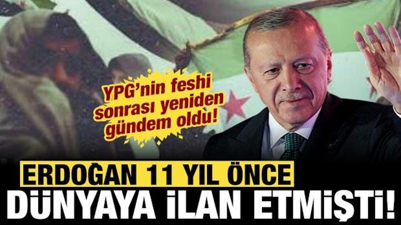 Suriye'de ter&ouml;r &ouml;rg&uuml;t&uuml; YPG/SDG kendini feshetti: Erdoğan 11 yıl &ouml;nce b&ouml;yle duyurmuştu!