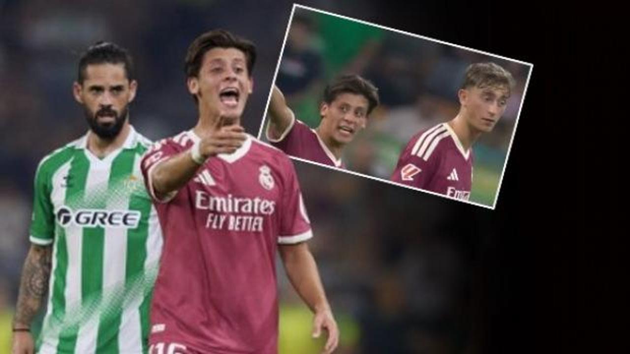 Arda G&uuml;ler, Real Betis ma&ccedil;ında &ccedil;ılgına d&ouml;nd&uuml;! Takım arkadaşıyla tartıştı