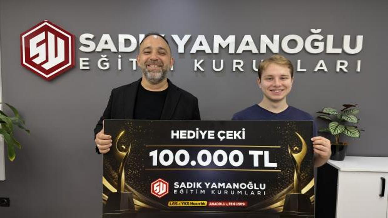 YKS T&uuml;rkiye 74&rsquo;&uuml;nc&uuml;s&uuml; oldu, 100 bin TL&rsquo;lik &ouml;d&uuml;l&uuml;n&uuml; yetim &ccedil;ocuklara bağışladı