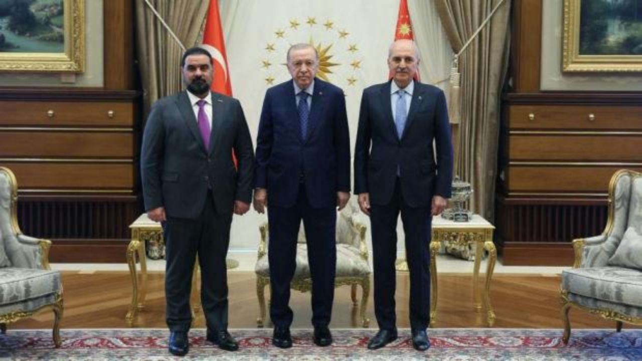 Başkan Erdoğan, Irak Temsilciler Meclisi Başkanı Halbusi'yi kabul etti