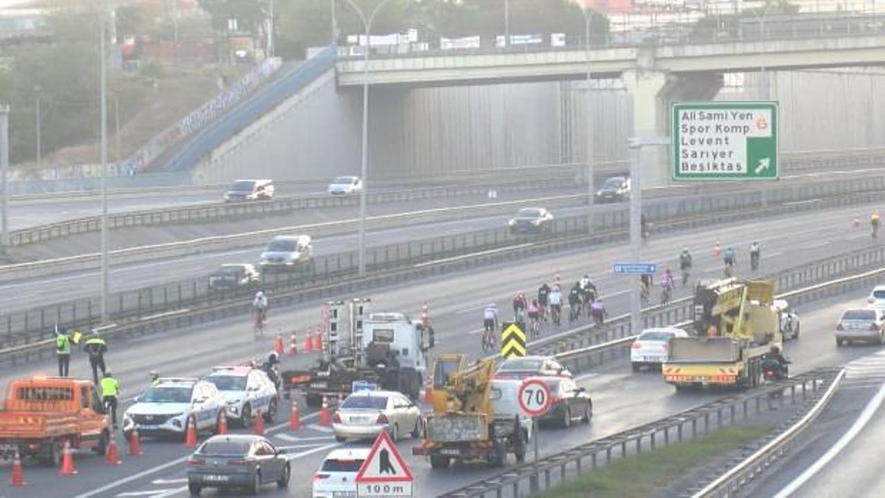 İstanbul&rsquo;da bisiklet yarışı nedeniyle kapatılan yollar trafiğe a&ccedil;ıldı