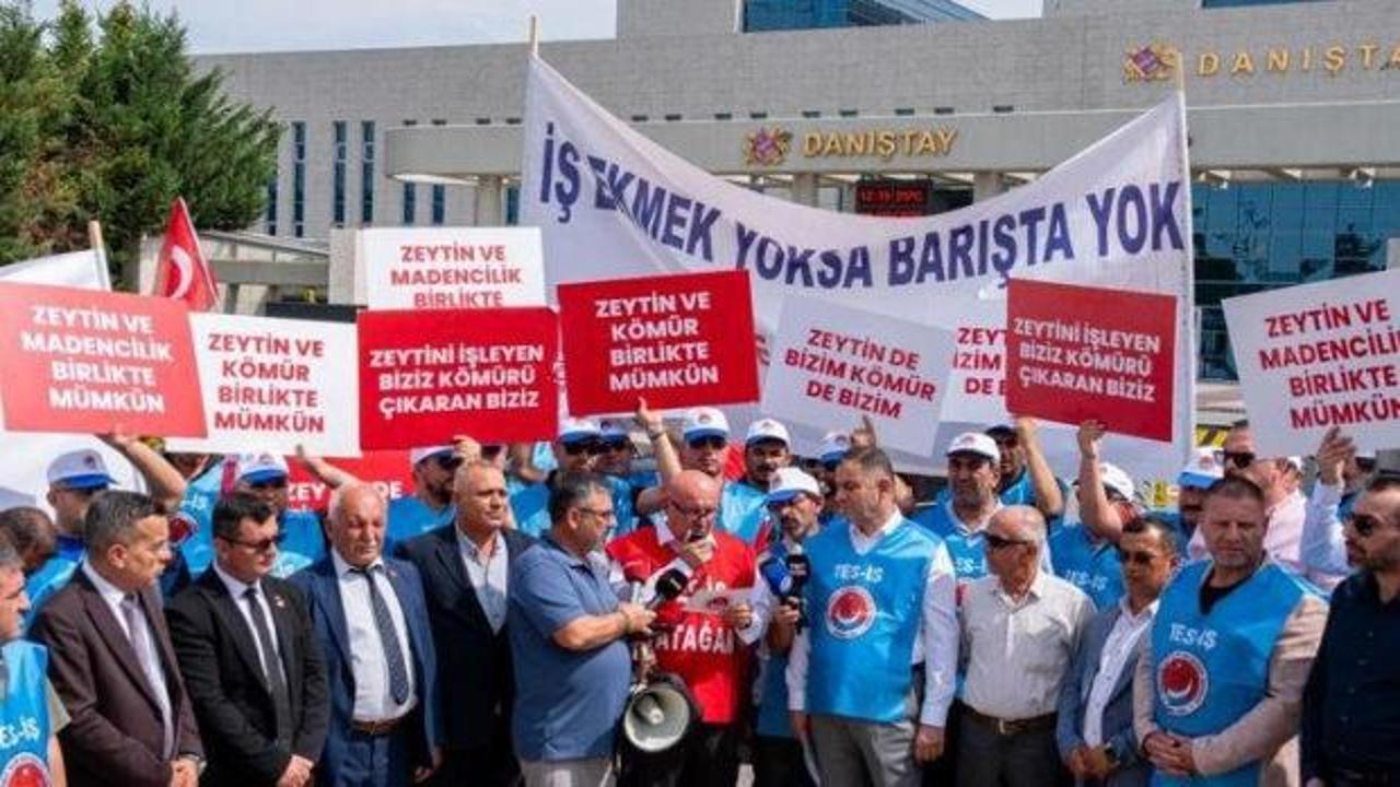 Milaslı muhtarlar ve iş&ccedil;ilerden Danıştay &ouml;n&uuml;nde 'kamulaştırma davası' a&ccedil;ıklaması