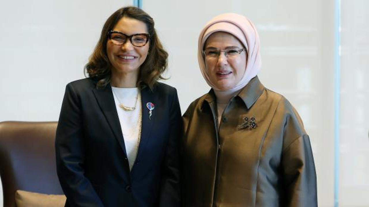 Emine Erdoğan, Brezilya Devlet Başkanı'nın eşi Silva ile g&ouml;r&uuml;şt&uuml;