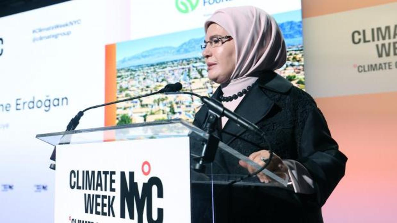 Emine Erdoğan'dan New York'ta iklim ve sıfır atık &ccedil;ağrısı