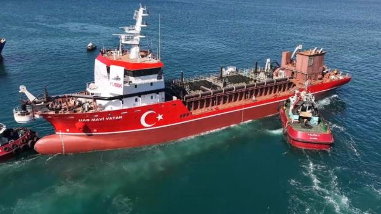 İlk yerli ve milli tarama gemisi "UAB MAVİ VATAN" suya indirildi