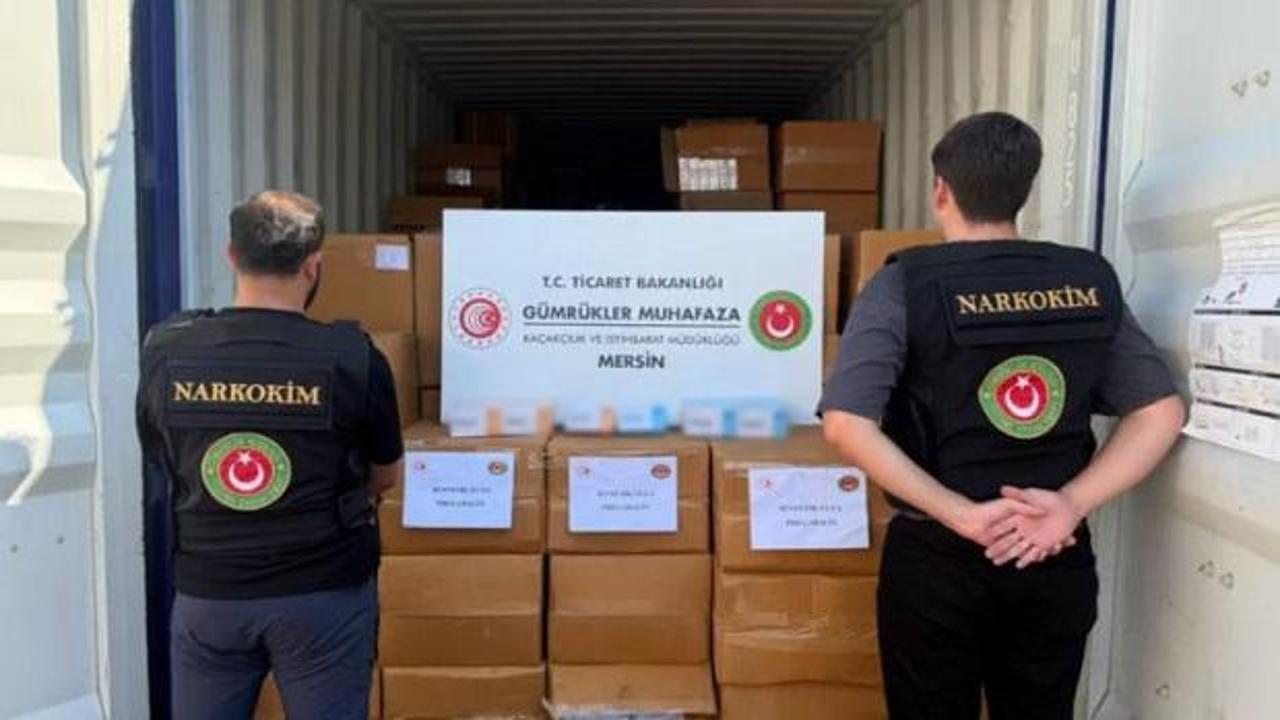 Mersin'de ele ge&ccedil;irildi: Tam 1 ton 716 kilogram