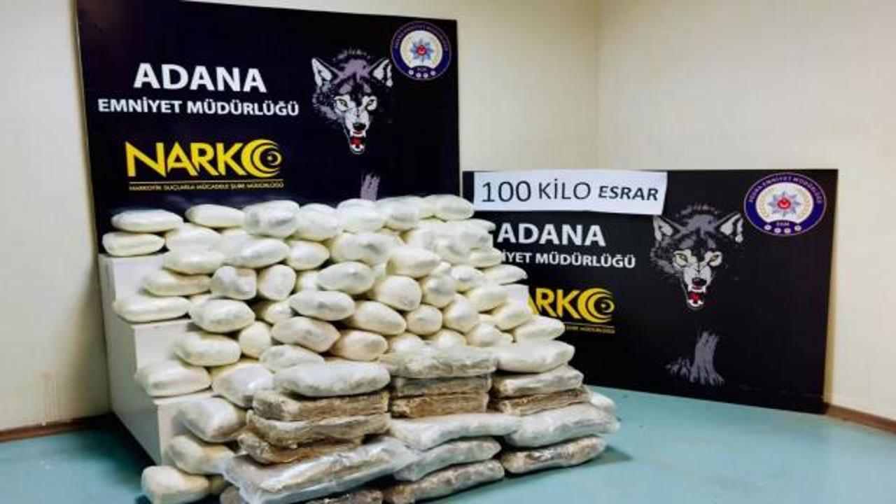 Adana'da 100 kilo esrar ele ge&ccedil;irildi; 3 tutuklama