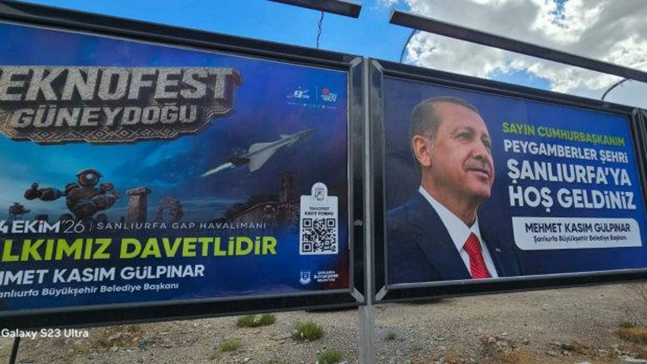 Şanlıurfa'da Teknofest heyecanı: Başkan G&uuml;lpınar caddeleri billboardlarla donattı