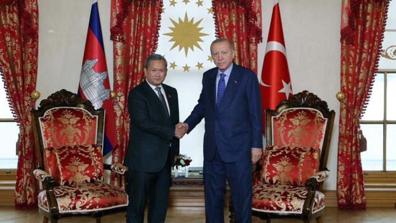 Erdoğan, Kambo&ccedil;ya Başbakanı Manet'i kabul etti