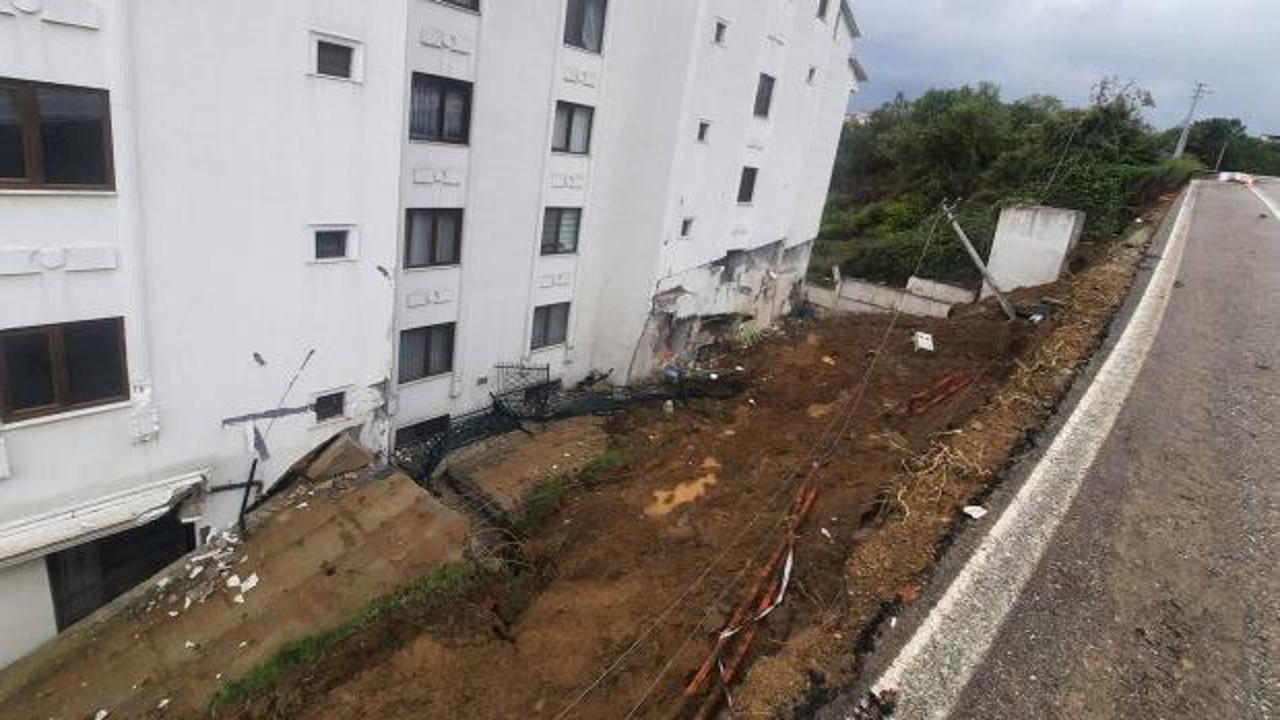 Kocaeli'de toprak kayması: 2 sitedeki 9 bina boşaltıldı