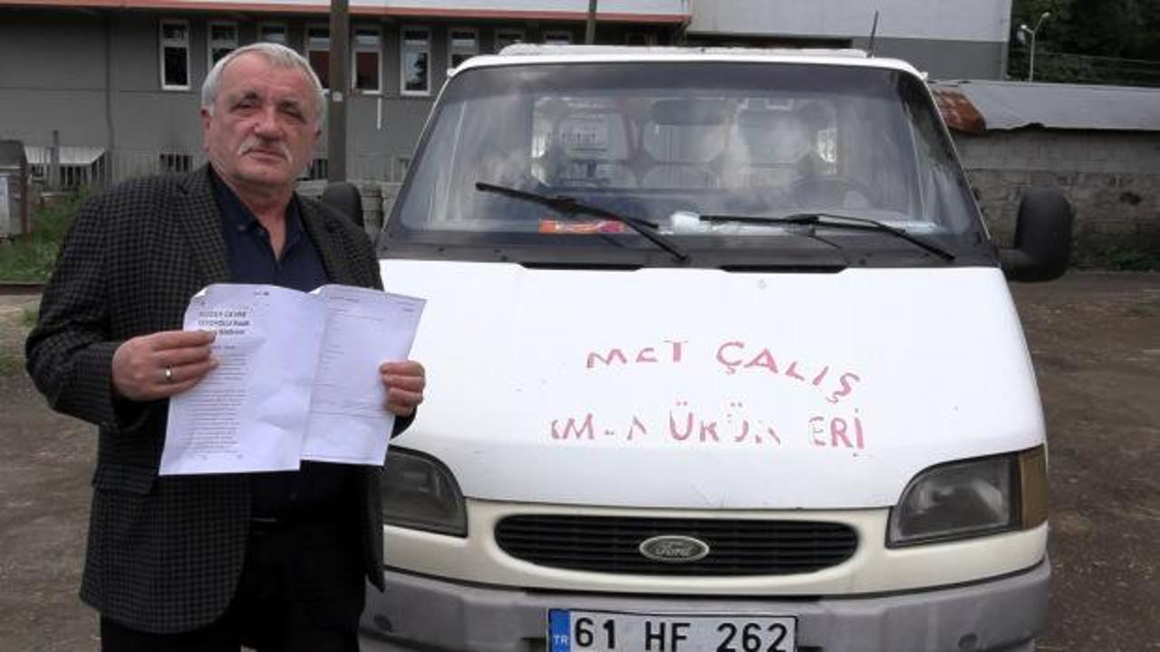 Trabzonlu s&uuml;r&uuml;c&uuml; cezayı g&ouml;r&uuml;nce k&uuml;&ccedil;&uuml;k dilini yuttu