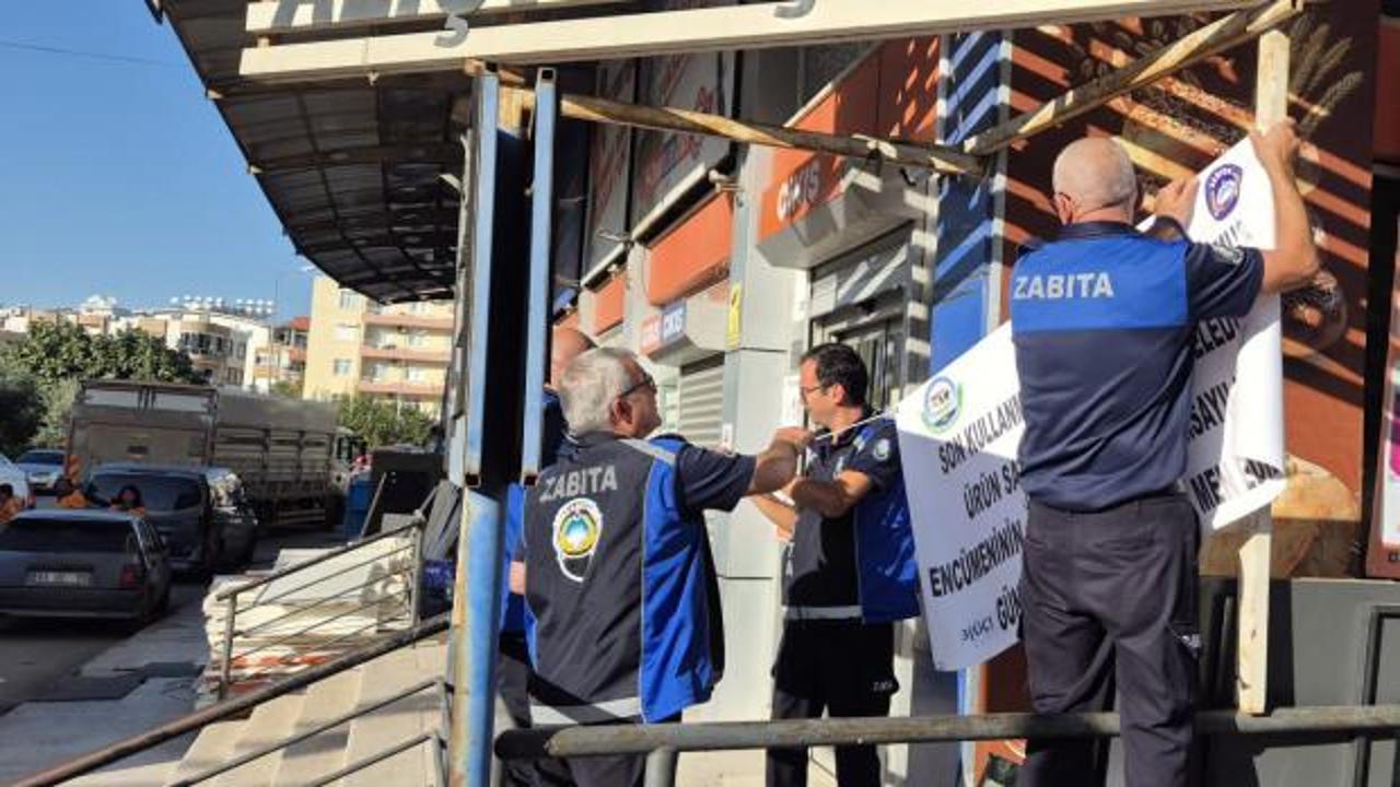 Antalya'da tarihi ge&ccedil;miş &uuml;r&uuml;n satan zincir market m&uuml;h&uuml;rlendi