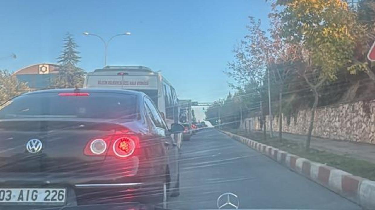 Sanayi rampasındaki trafik &ccedil;ilesi