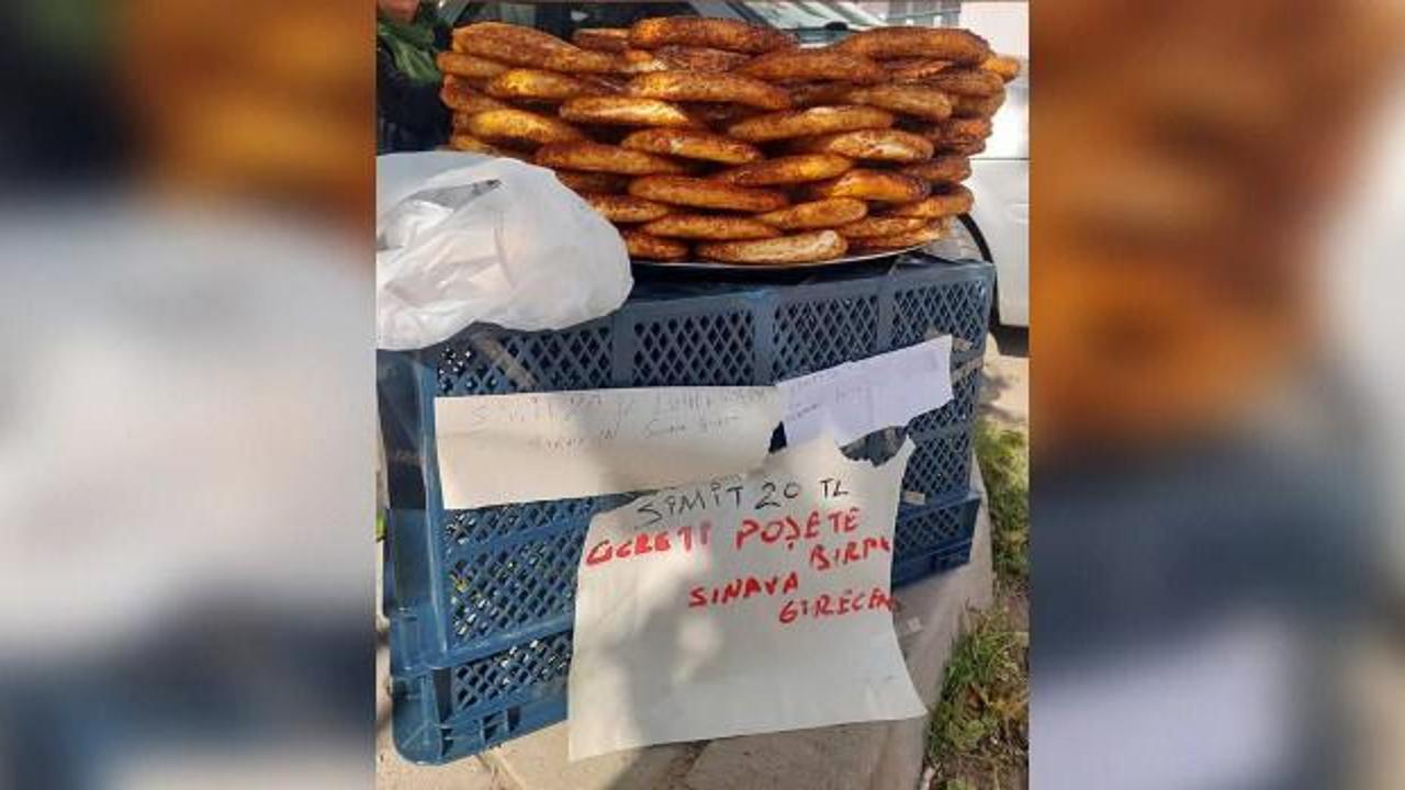Simit tezgahına not bırakıp KPSS&rsquo;ye girdi!