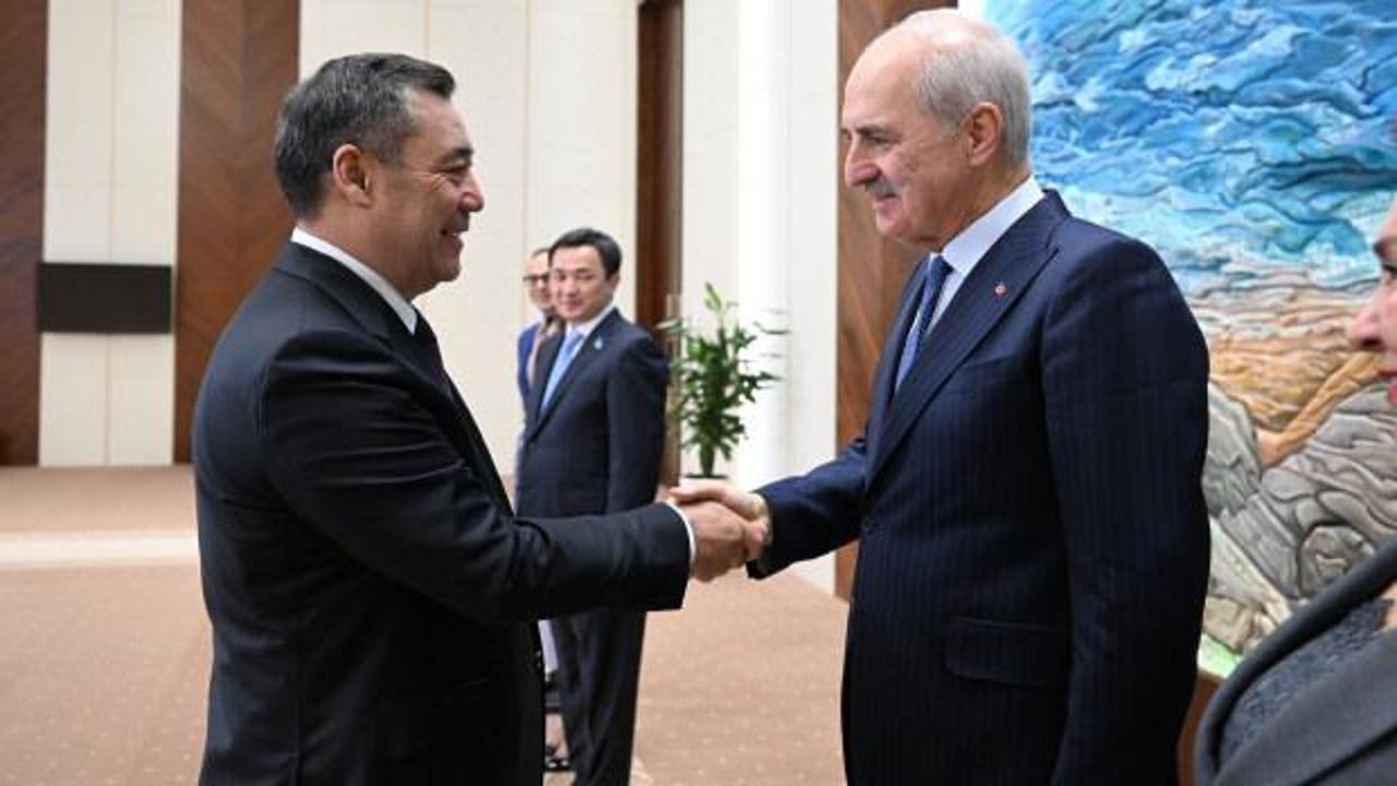 TBMM Başkanı Kurtulmuş, Kırgızistan Cumhurbaşkanı Caparov tarafından kabul edildi