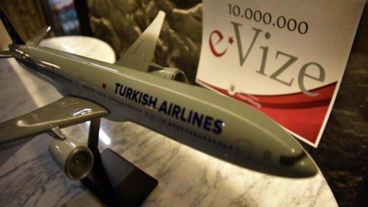 E-vize sahibi 10 milyonuncu yolcuya karşılama töreni