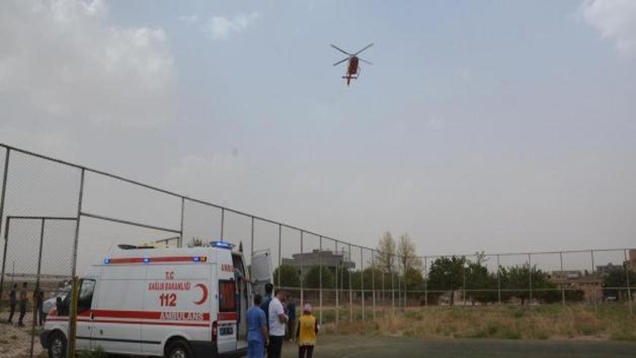 Kalp krizi geçiren hasta helikopterle taşındı