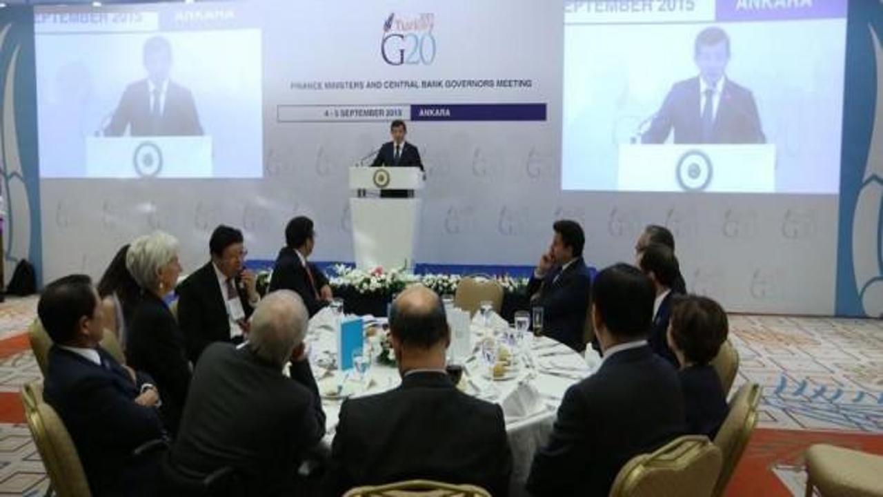 Davutoğlu G-20 Ekonomi Bakanları'na seslendi
