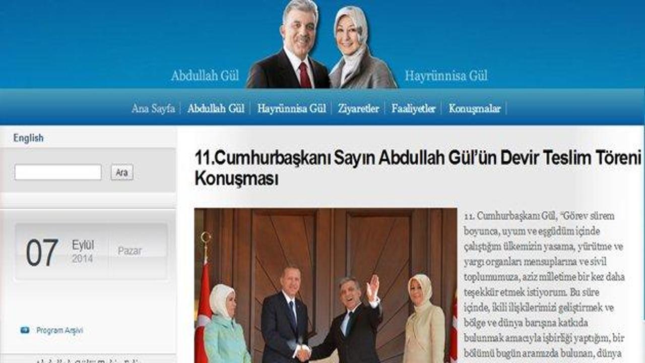 Abdullah Gül kişisel web sitesini açtı