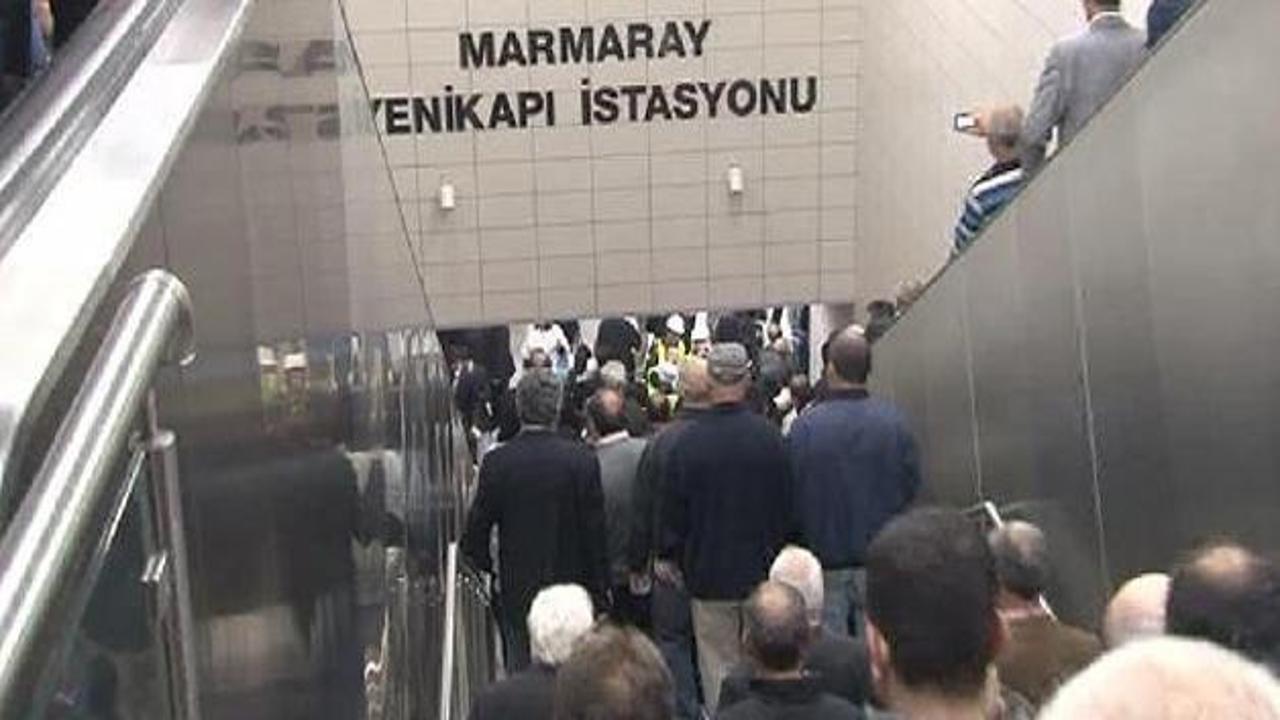 Açılışın ardından Marmaray'da izdiham!