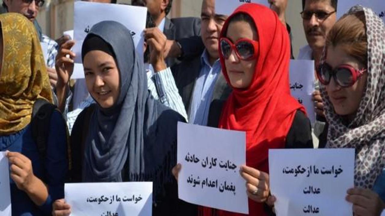 Afganistan'da kadına şiddet protesto edildi