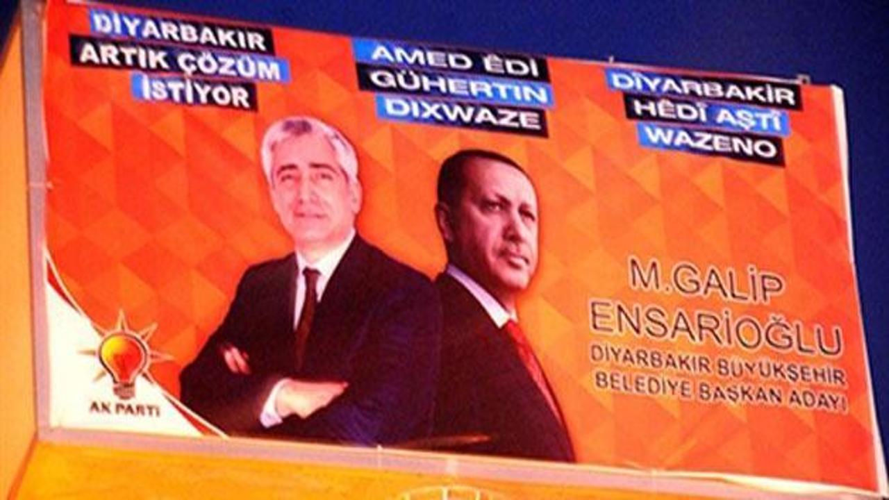 AK Parti'den Kürtçe seçim pankartı