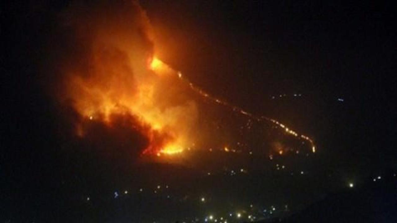 Amanos Dağı eteklerinde korkutan yangın