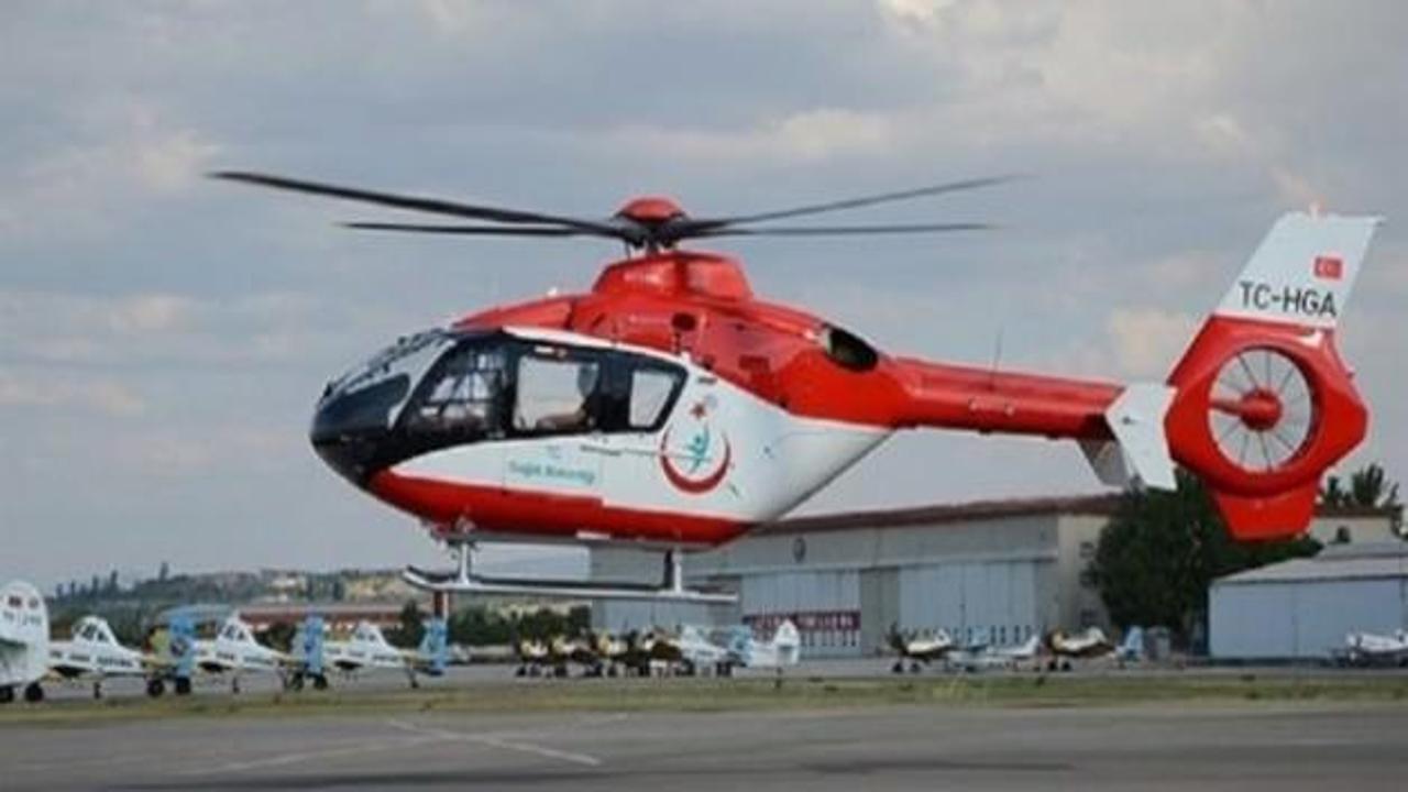 Ambulans helikopterler 'sağlık' için semalarda
